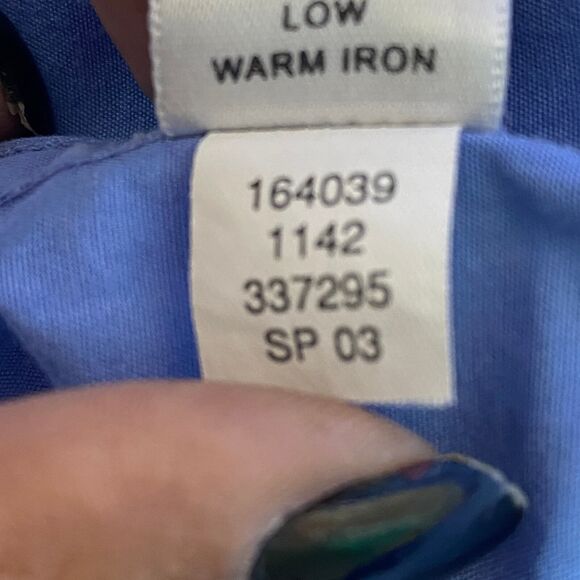 Banana Republic Black Label Men's Blue Button-Down Shirt Size Large Preppy Polo - Picture 9 of 9